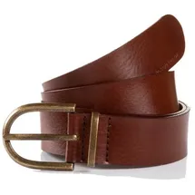 Tom Tailor Ledergürtel mit Dornschließe, Dunkelbraun, 80