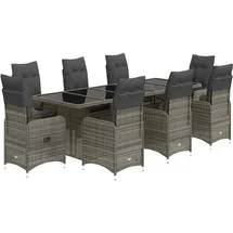vidaXL Garten-Bistro-Set 9-tlg. Grau