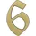 Alpertec Hausnummer 6 Bronze Hausnummern Hausnummerschild - Alpertec