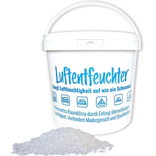 Bluecraft Luftentfeuchter Granulat 4,8 kg, loses Raumentfeuchter Nachfüllpack im 5 L Eimer, Entfeuchter ohne Strom, Dehumidifier für Raum, Keller, Garage, Wohnwagen und Schrank