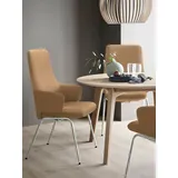 Stressless® Polsterstuhl Laurel, High Back mit Armlehne, Größe L, mit Beinen aus Stahl in Chrom braun