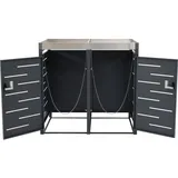 MCW Mülltonnenbox H40b 100 x 100 cm grau