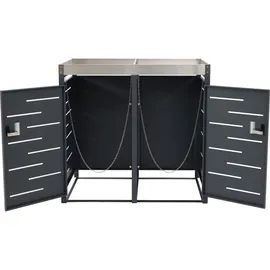 MCW Mülltonnenbox H40b 100 x 100 cm grau