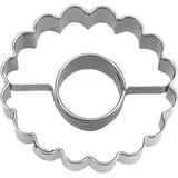 Städter Staedter Linzer-Ausstecher Ring in Ring ø 4 cm/H 1,5 cm gewellt, Silber
