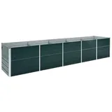 vidaXL Garten-Hochbeet verzinkter Stahl rechteckig 400 x 80 x 77 cm Grün