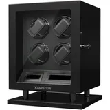 Klarstein Uhrenbeweger für 4 Automatikuhren, mit Acryl-Tür und Schloss, weiße LEDs, 5 TPD Einstellungen, automatischer Watch Winder