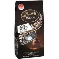 Lindt Schokolade LINDOR Kugeln 60% Kakao Extra Dunkel | 137 g Beutel | ca. 10 Kugeln feinherbe Schokolade mit zartschmelzender Füllung | Pralinen-Geschenk | Probierpreis Aktion