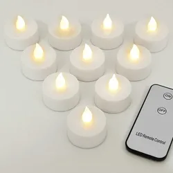 Monzana LED Teelichter Kerzen mit Fernbedienung Flackernd 10 Stk