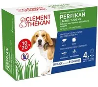 Clement Thekan Anti-Puces Anti-Tiques Chien 10-20kg 4 Pipettes Pipette(S) Unidose(S) pc(s)