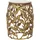 FineBuy FineBuy, Beistelltisch in Gold Marmor Wohnzimmertisch Alu Sofatisch Couchtisch Rund Metall (40 x 40 x 46 cm)
