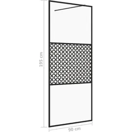 vidaXL Duschwand für Begehbare Dusche mit Klarem ESG Glas 90x195 cm