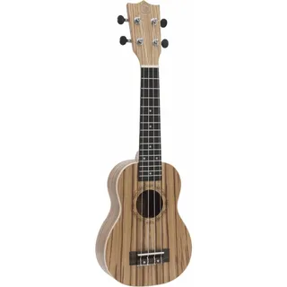 Dimavery UK-400 Ukulele Sopran "Zebrawood"