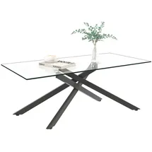 Okwish Schwarz Glas 46 x 60 x 120 cm