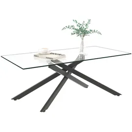 Okwish Schwarz Glas 46 x 60 x 120 cm