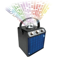 Schwaiger Bluetooth Lautsprecher Party Speaker Disco-Licht Karaoke FM, AUX, USB