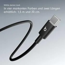 Beats USB-C zu USB-C gewebtes Kabel 1.5 m Bolt Black (2-Pack)