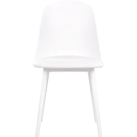 Beliani Esszimmerstuhl FOMBY Kunstleder weiß 2er Set