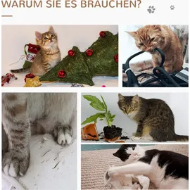 PawHut Katzenkratzbaum Klein 40 x 30 x 56 cm Khaki+Hellbraun