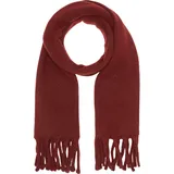 S.Oliver - Gestrickter Schal mit Fransen, Damen, rot,