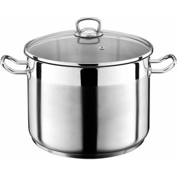 Kochtopf GSW "Profi" Töpfe Gr. 17 l + Ø 30 cm + Höhe 24 cm, silberfarben Suppentopf Suppentöpfe Topf Induktion