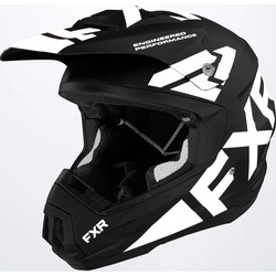 FXR Torque Team Snowmobil Helm, schwarz-weiss, Größe XS für Männer