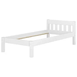 Erst-Holz Modernes Einzelbett 90 x 200 cm Weiß