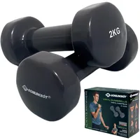 Donic Schildkröt Vinyl Hantel Set 2 x 2,0 kg grau