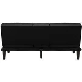 dorel home Schlafcouch Kunstleder 2-Sitzer Schwarz