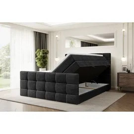altdecor Boxspringbett BRUGO-Z KING - 160 x 200 - H3/H4 - Grau