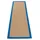 carpetfine Sisalteppich CARPETFINE "Sisal , auch als Läufer erhältlich", blau, B:60cm H:5mm L:180cm, Sisal, Teppiche, Sisalteppich, mit farbiger Bordüre, Anti Rutsch Rückseite, viele Größen, Wohnzimmer