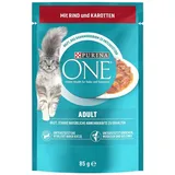 Purina One Adult Rind/Karotte Katzenfutter nass 52 x 85 g
