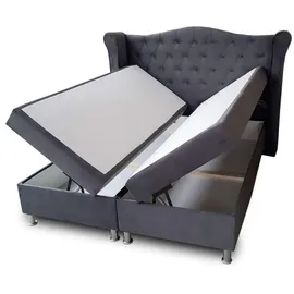 Best For Home Boxbett, Grau, Rechteckig, 160x200 cm, Schlafzimmer, Betten, Boxspringbetten