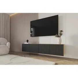 altdecor NOA-2 Lowboard 200 cm Schwarz Holz