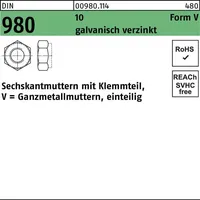 F. REYHER Nchfg. GmbH & Co. KG Sechskantmutter DIN 980 VM 12 10 galv.verz. 100 Stück