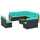 vidaXL Gartensofa-Set 12-tlg. schwarz