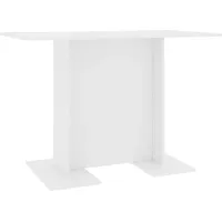 VidaXL Esstisch Weiß 110x60x75 cm Holzwerkstoff