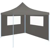 vidaXL Pavillon-Seitenwand mit Fenstern 4 x 2 m Anthrazit