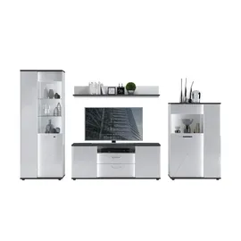 Höffner Highboard ¦ weiß ¦ Maße (cm): B: 92 H: 141 T: 40.0
