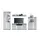 Höffner Highboard ¦ weiß ¦ Maße (cm): B: 92 H: 141 T: 40.0