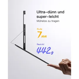 Inateck Ultraleichte Hülle mit Tastatur für iPad 10 Generation,iPad Air 6 11 Zoll 2024,iPad Air 5/4 10,9 Zoll,iPad Pro 11 4/3/2/1,7-Farbiger Hintergrund Beleuchtung,mit Stifthalter, QWERTZ,BK2007-RGB