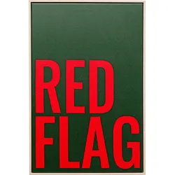 Bild mit Rahmen KARE DESIGN "Gerahmtes Bild Red Flag 40x60cm", rot (farbe bild(er): rot), B:40cm H:60cm T:4cm, Bilder