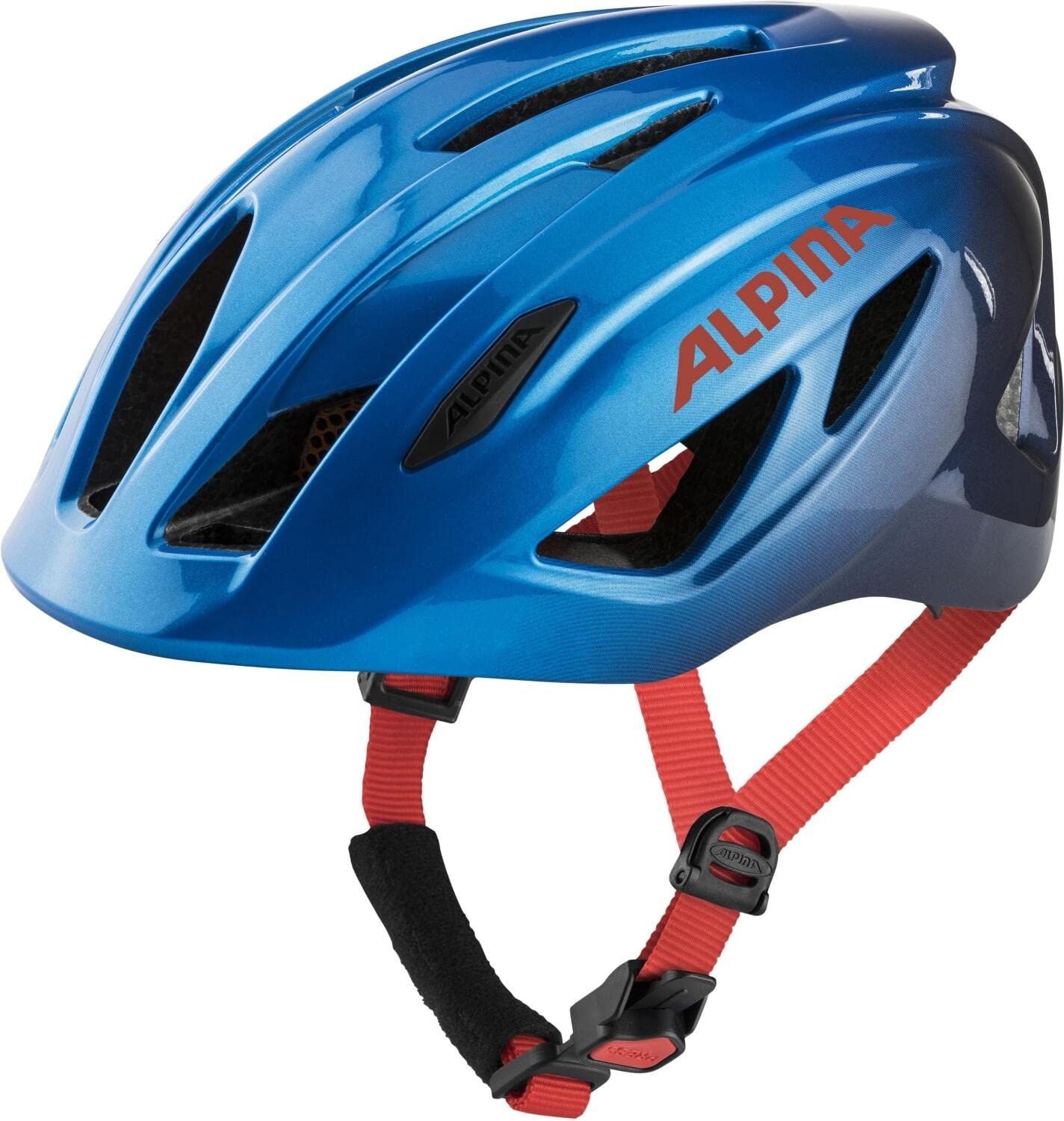 ALPINA PICO - Leichter, Optimal Klimatisierter & Bruchfester Fahrradhelm Mit Fliegennetz Für Kinder, true blue gloss, 50-55 cm