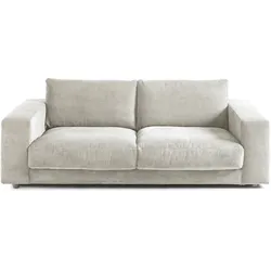 2-Sitzer 3C CANDY "Enisa softig und legeres Big-Sofa, bequem und komfortabel", grau (hellgrau), B:230cm H:85cm T:127cm, 88% Polyester, 12% Polyacryl, Sofas, Zeitloses und stylisches Loungemöbel, in Breitcord