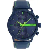 Oozoo Herren Armbanduhr Timepieces Analog Leder blau UOC11228