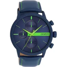 Oozoo Herren Armbanduhr Timepieces Analog Leder blau UOC11228