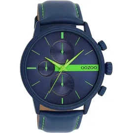 Oozoo Herren Armbanduhr Timepieces Analog Leder blau UOC11228