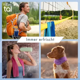Blumtal Sporthandtuch 30 x 100 cm blau