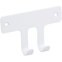 SOSmart24 PURE WHITE Handtuchhaken 2-fach - Weiß Matt - NORDIC MINIMALISM - Handtuchhalter Wandhaken Badezimmer Bad WC Toilette Küche