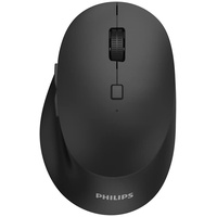 Philips SPK7607 kabellose Maus - bis zu 3200 DPI, 2.4GHz + Bluetooth 3.0/5.0, geräuschearmes Klickerlebnis mit 7 Tasten, schwarz