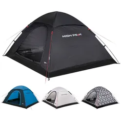 HIGH PEAK Kuppelzelt Monodome XL 4 Personen Camping Bike Zelt Familienzelt Groß Farbe: schwarz